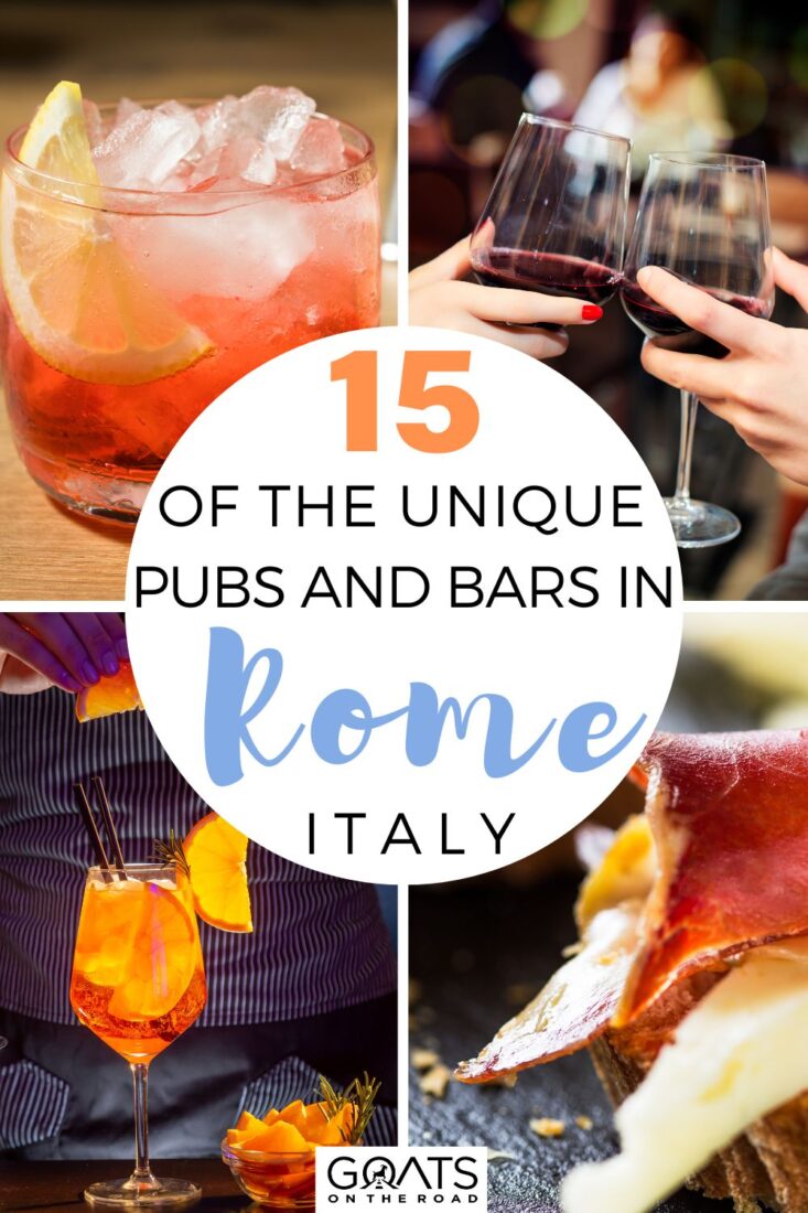 Rome has a diverse selection of bars, including modern cocktail lounges, rooftop pubs with panoramic views, and historical bars. These are 15 of the unique pubs and bars in Rome, Italy, that provide a terrific ambiance and a variety of drinks to choose from! You may find a bar in Rome that meets your tastes, whether you're looking for a modern bar with a view or a classic bar with a retro ambiance. | #restobar #drinks #cocktails