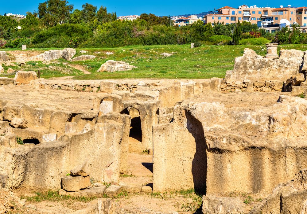 An ancient necropolis of Tomb of the Kings in Paphos.