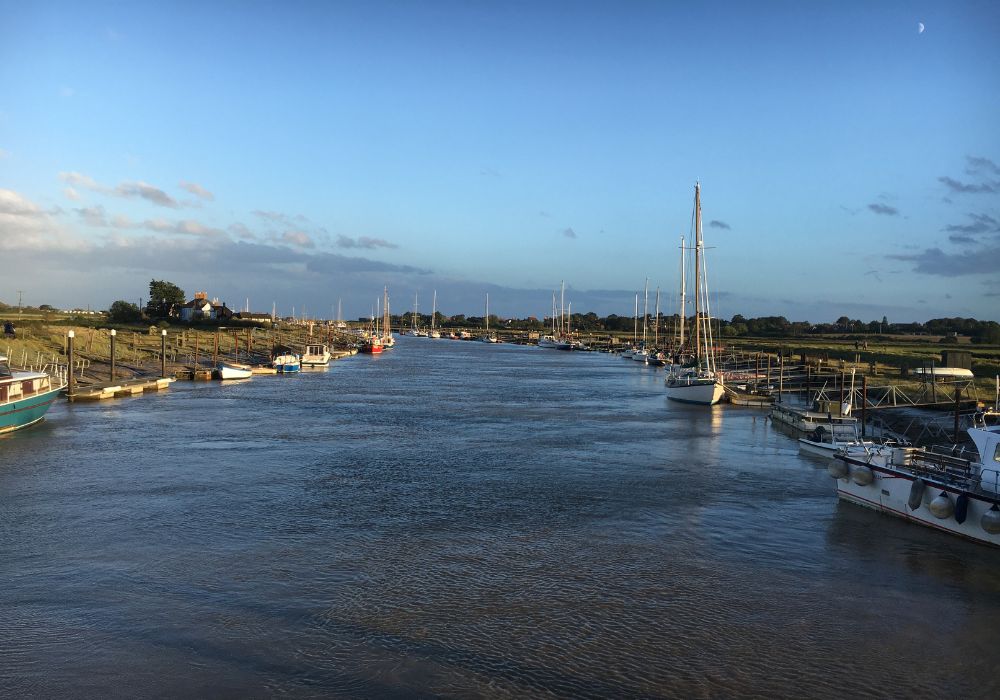 The stunning Southwold Harbour with boats