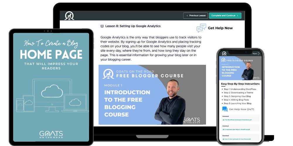 Free Blogging Course Graphic