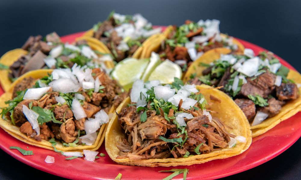 plate full of tacos in mexico