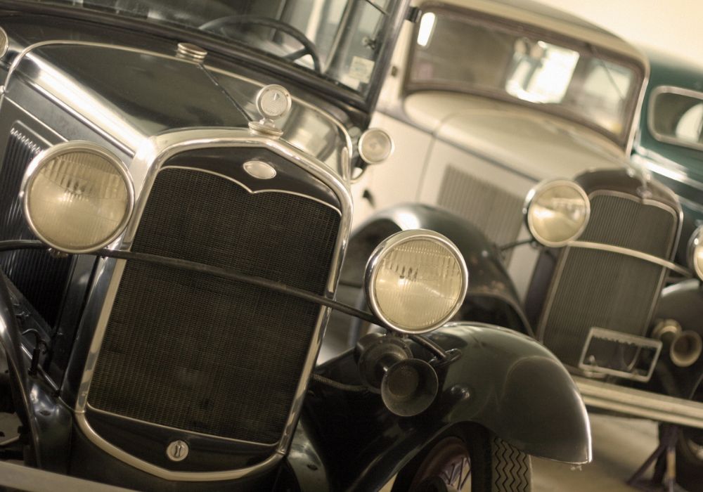 old model t cars at the henry ford musuem in detroit