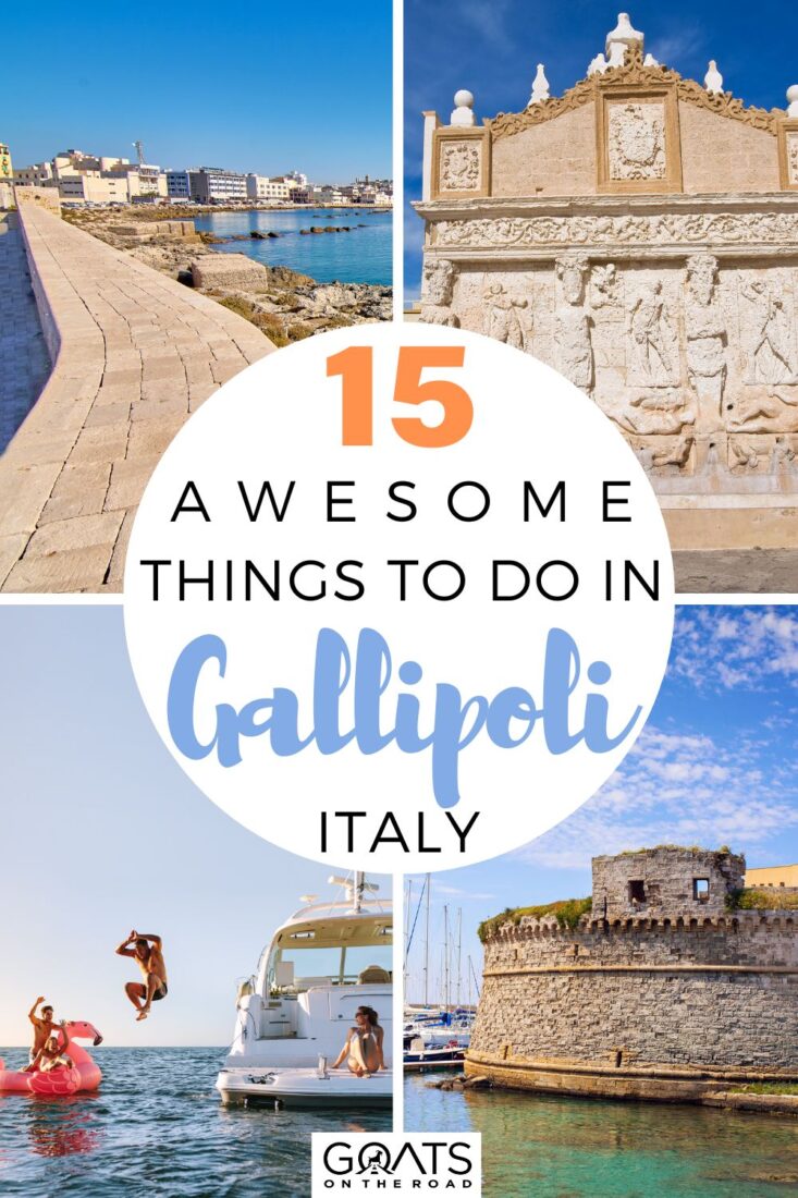 Discover the hidden gems of Gallipoli, Italy with our expertly curated list of the 15 awesome things to do in Gallipoli! Immerse yourself in the breathtaking beauty of this coastal paradise, from exploring historic castles and cathedrals to savoring authentic Italian cuisine and enjoying water sports in the azure waters! Let the adventures begin! | #ExploreItaly #TravelDiscoveries #Bucketlist
