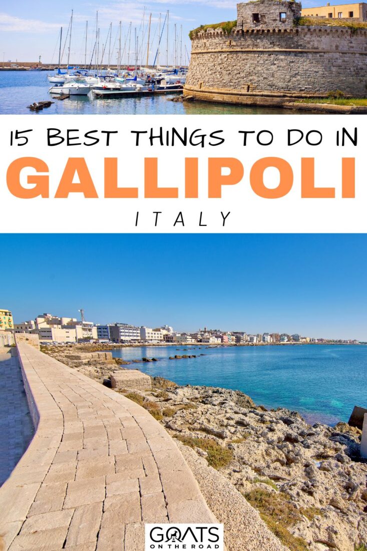 Ready for an epic adventure in Gallipoli, Italy? Check out our 15 best things to do in Gallipoli for an unforgettable trip! Explore the ancient Centro Storico, stroll along picturesque promenades, soak up the sun on stunning beaches, and indulge in the flavors of Italy's culinary delights. Create memories that will last a lifetime! | #Gallipoli #Italy #TravelAdventure
