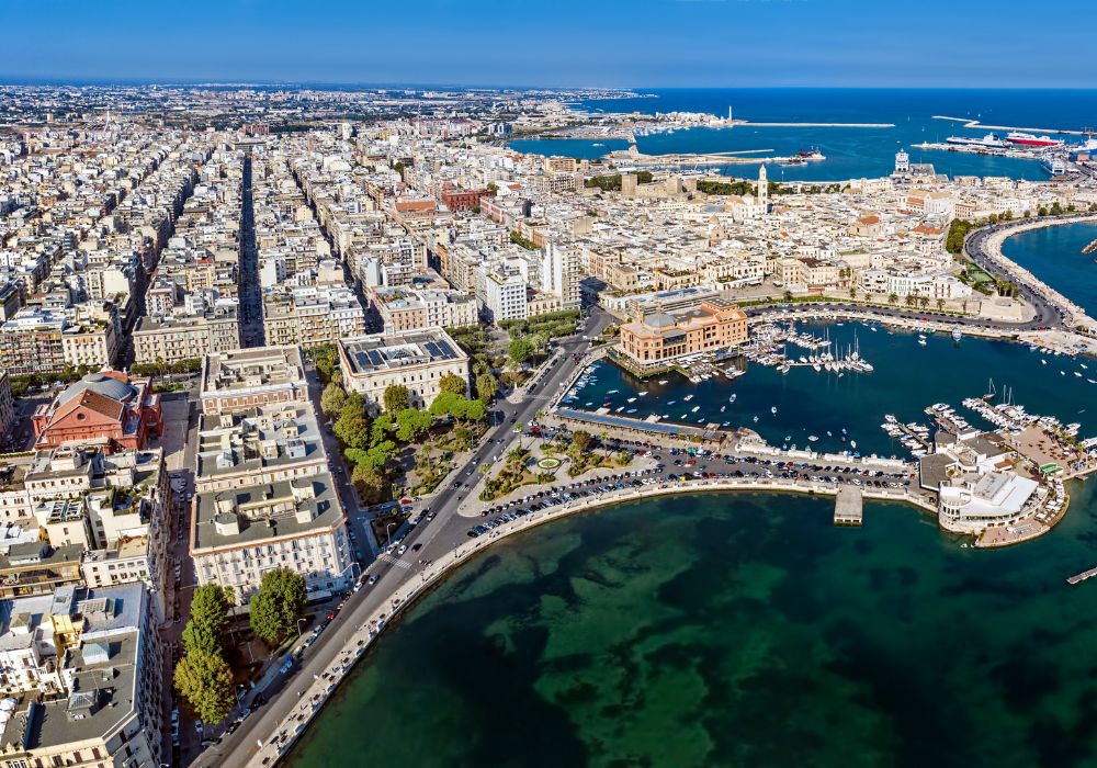 Aerial view of Madonnella in Bari