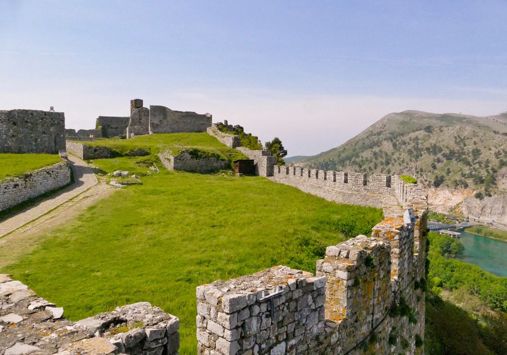 Ruins of Rozafa Castle in Shkoder, Albania.