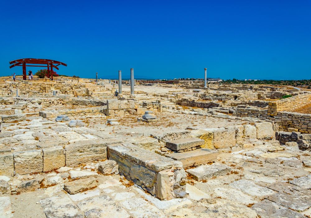 ancient Kourion site in cyprus with old stones