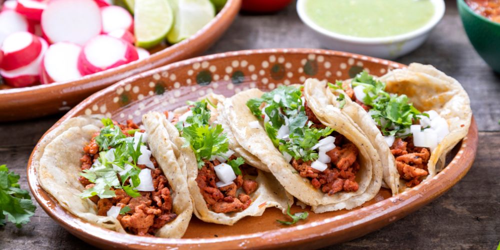 Authentic tacos during a cooking course in La Paz, Mexico