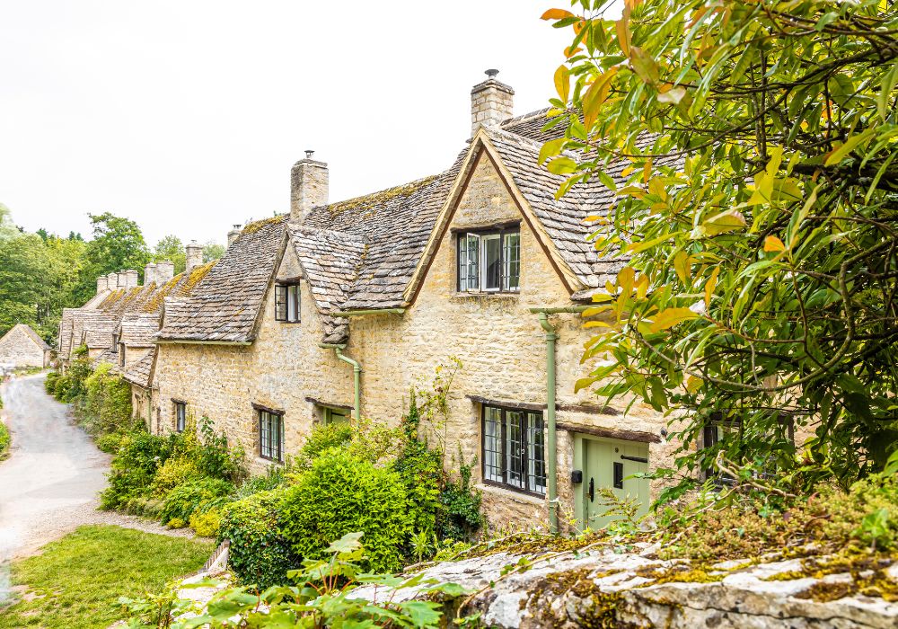 The beautiful Arlington row in Bibury, England.