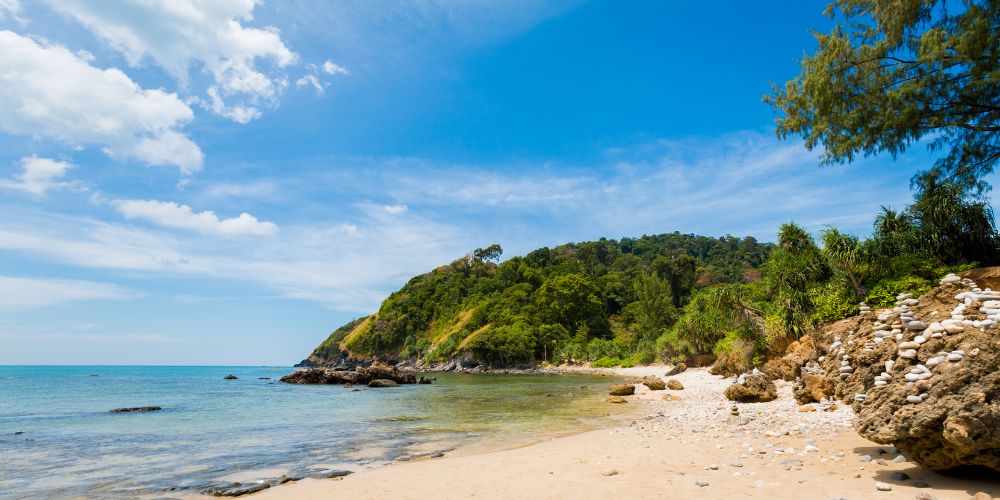 The beautiful beach and jungle at Koh Lanta