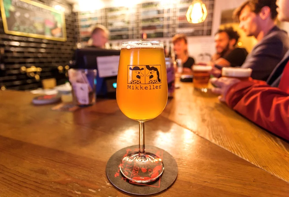 A fresh pour of Mikkeller craft beer