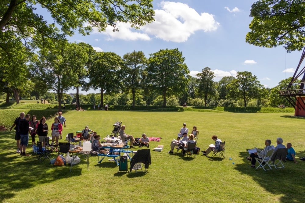 Sitting in the shade during a picnic in Copenhagen