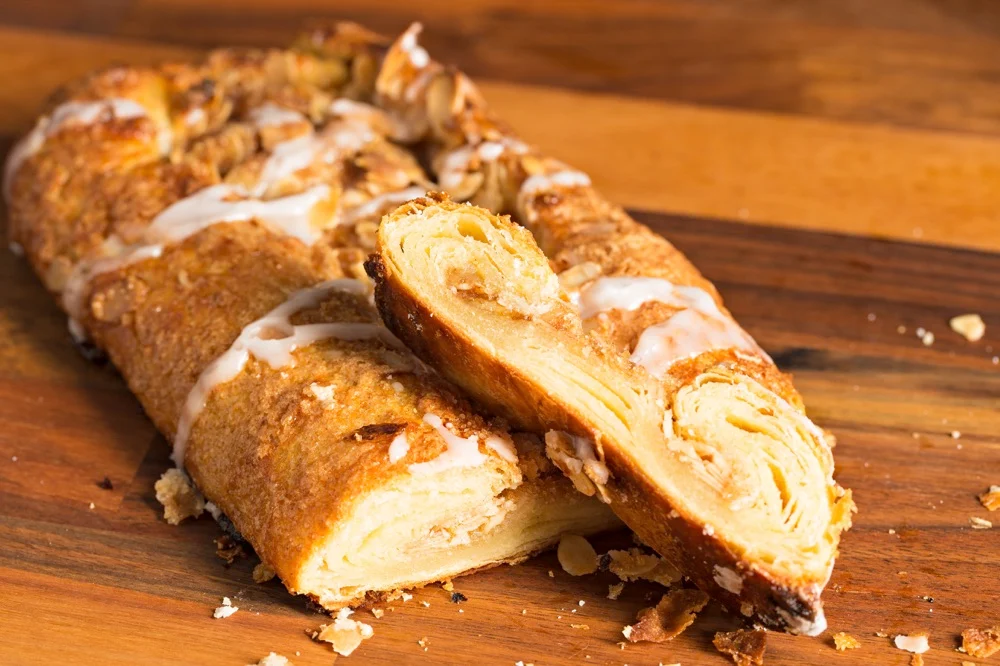 Close-up of a tasty Danish pastry