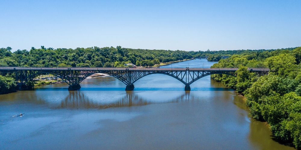 Strawberry Mansion Bridge in Fairmont Park, Philadelphia