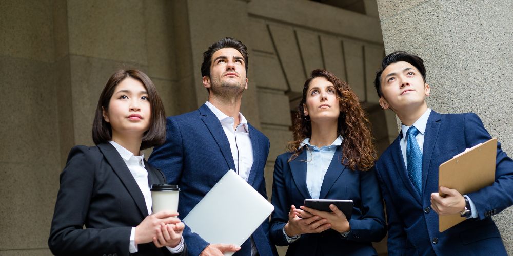 Group of people working in China