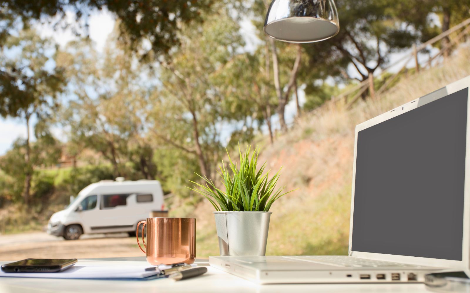 My Work From Home Standing Desk Setup & Essentials - Traveling