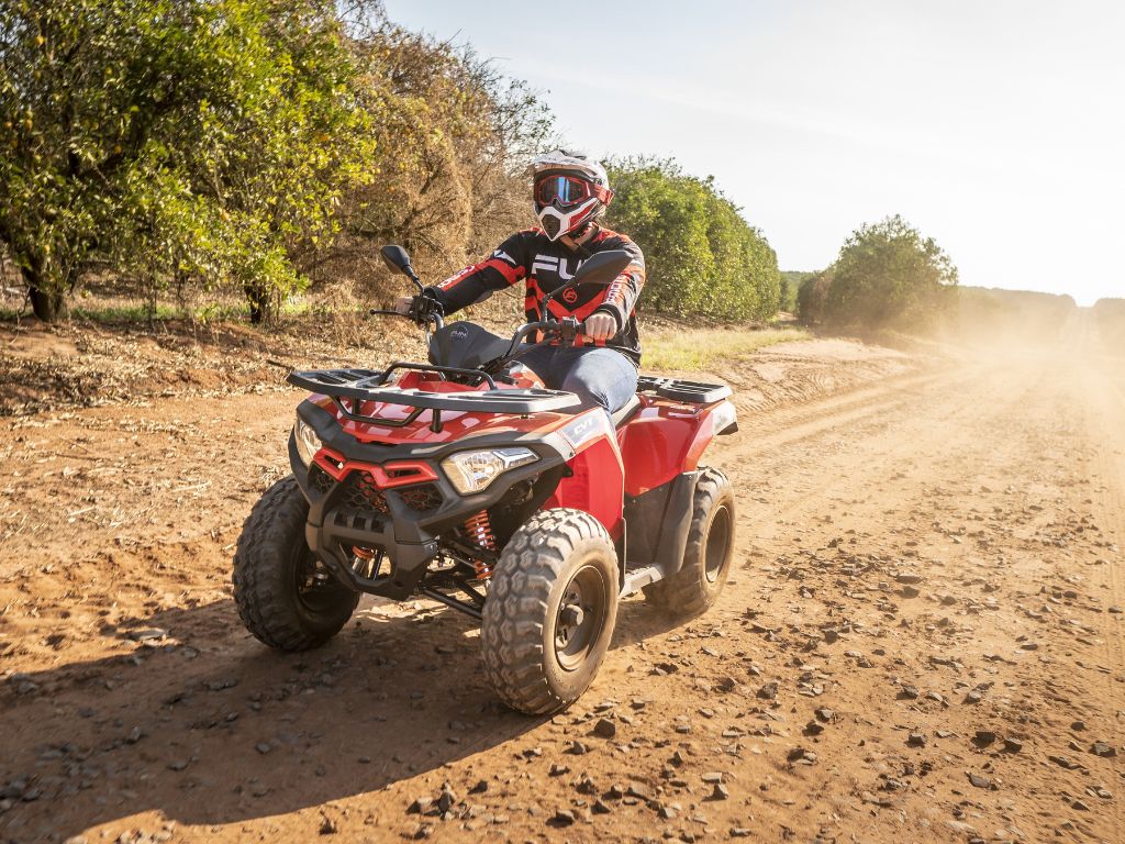 man on an atv in the desert in sedona arizona