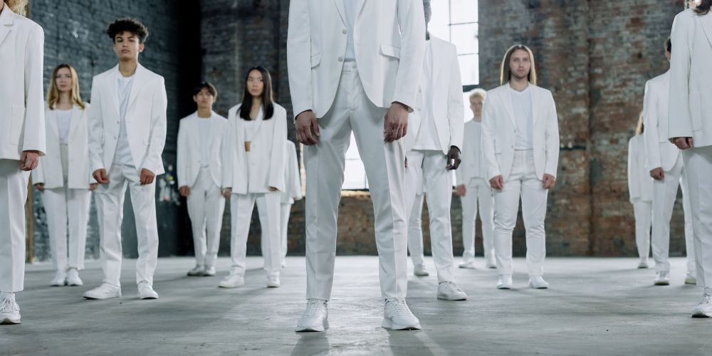 Group of people wearing white clothes