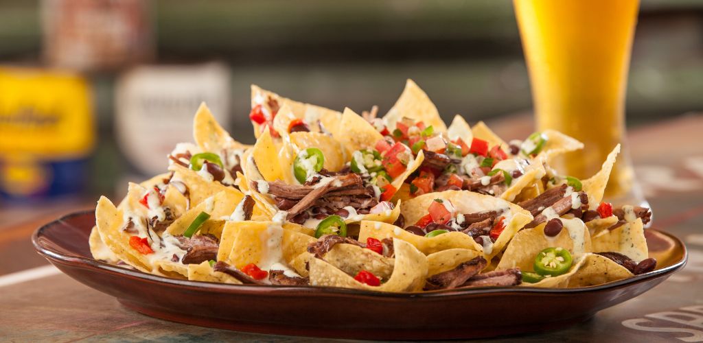 Delicious brisket nachos