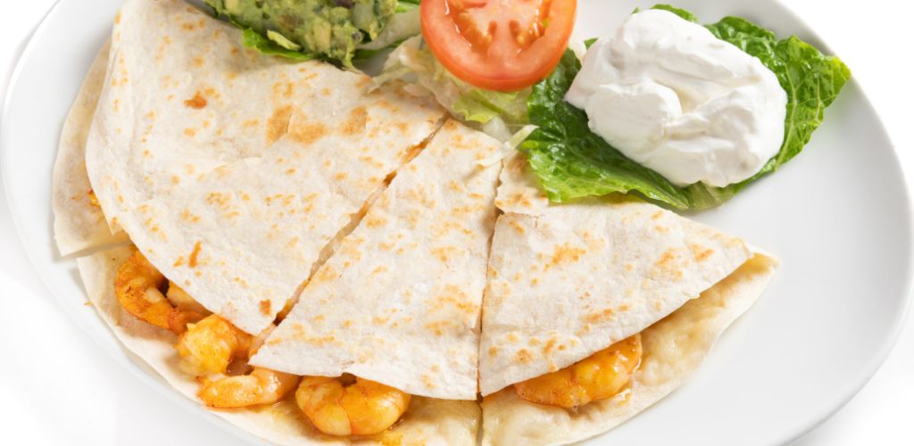 A delicious Crab and Shrimp Quesadilla