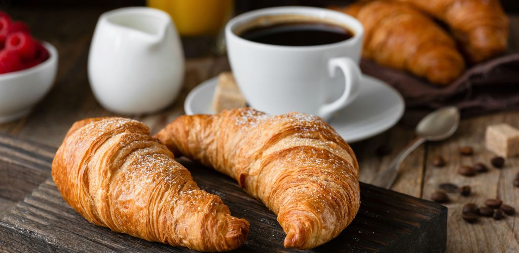 Croissant and a cup of coffee