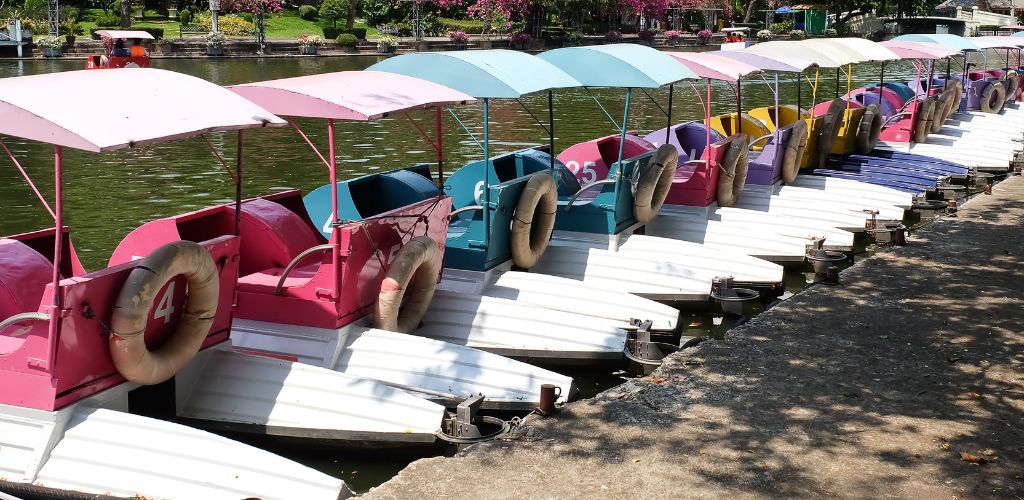 Cycle Boats in a park
