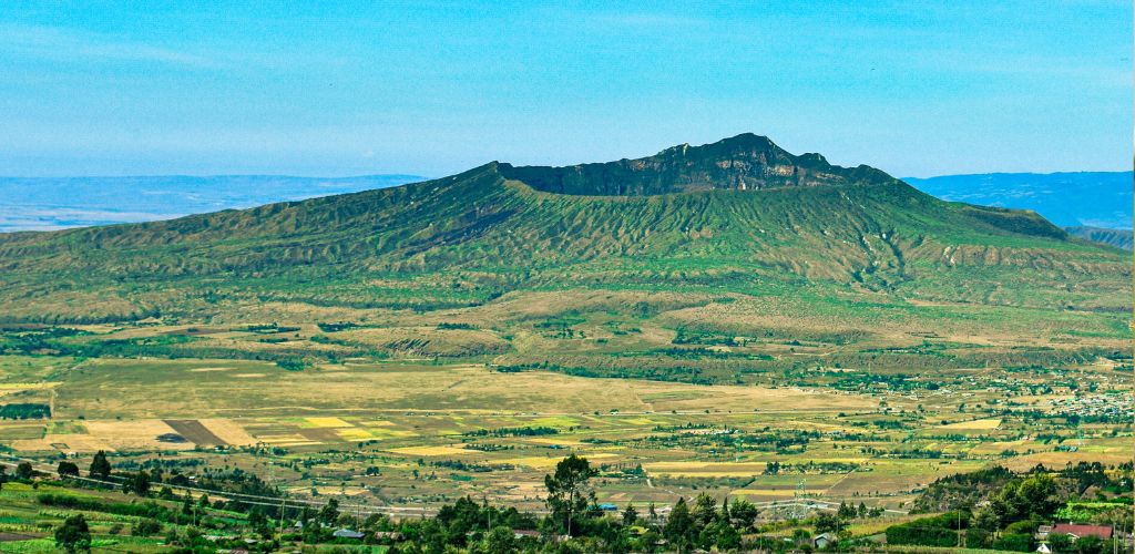 A beautiful aerial view of Mount Longonot