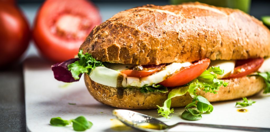 Delicious mozarella sandwich