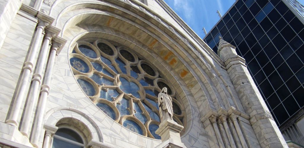 The Windows on the Ornate Sacred Heart Catholic Church in Tampa