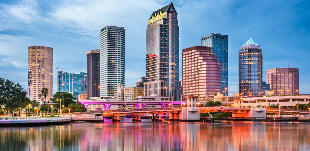 View of Tampa Skyline From Tampa History Cruise