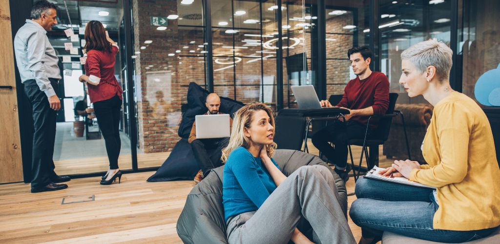 Business people in a co working space