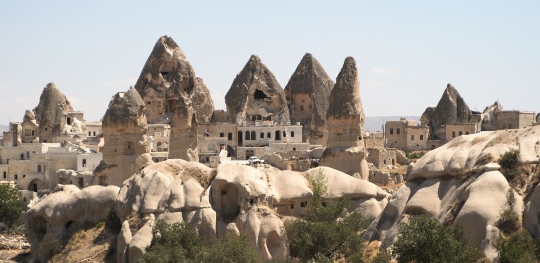 A historic stone structure. Is it shaped like a house in large stone.