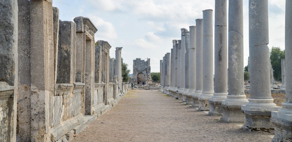 A historical post in an old city in turkey. 