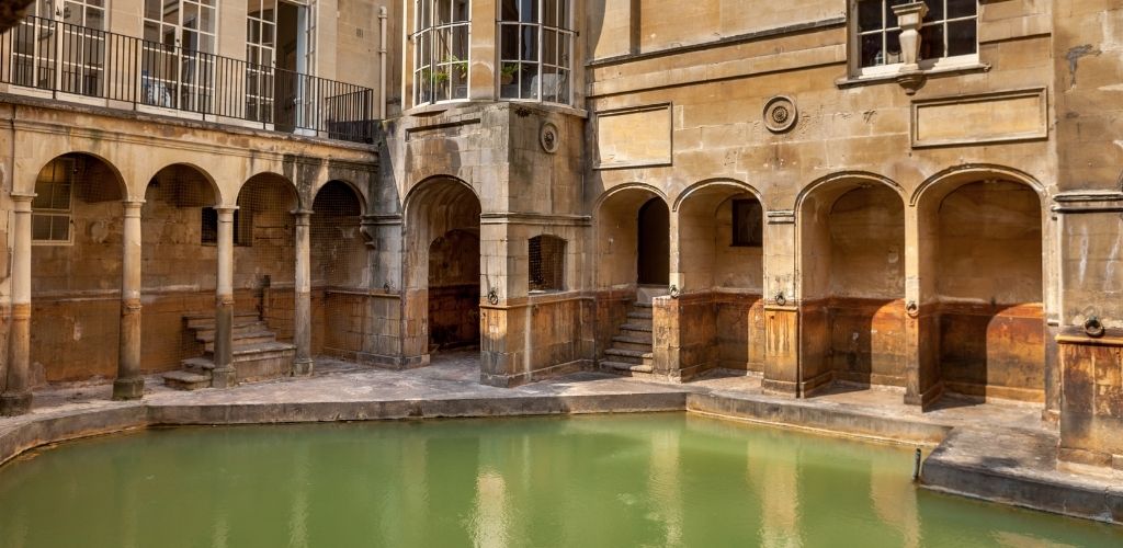 Roman baths in Bath, England.