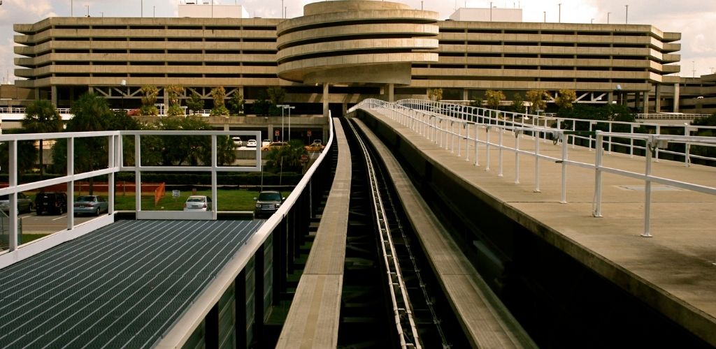 Ground transportation in Tampa airport, Florida. 