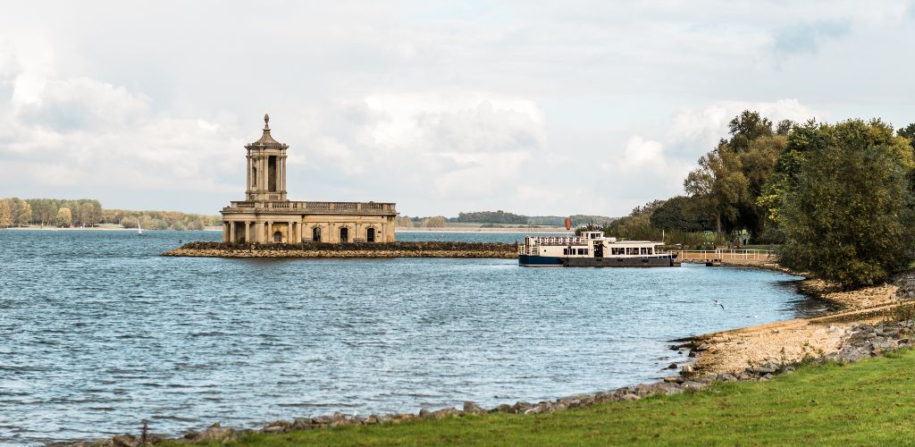 Rutland Water Park, England. Boat in Rutland water