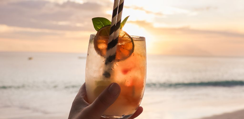 cocktail on beach