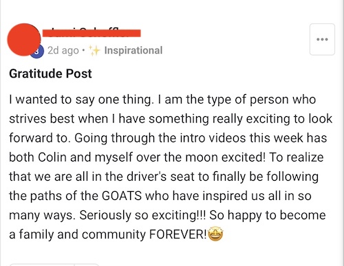 Coaching Program Testimonial