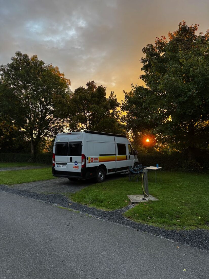 10 Day Campervan Trip in Ireland (Our Itinerary & Experience) van in ireland at sunset.HEIC