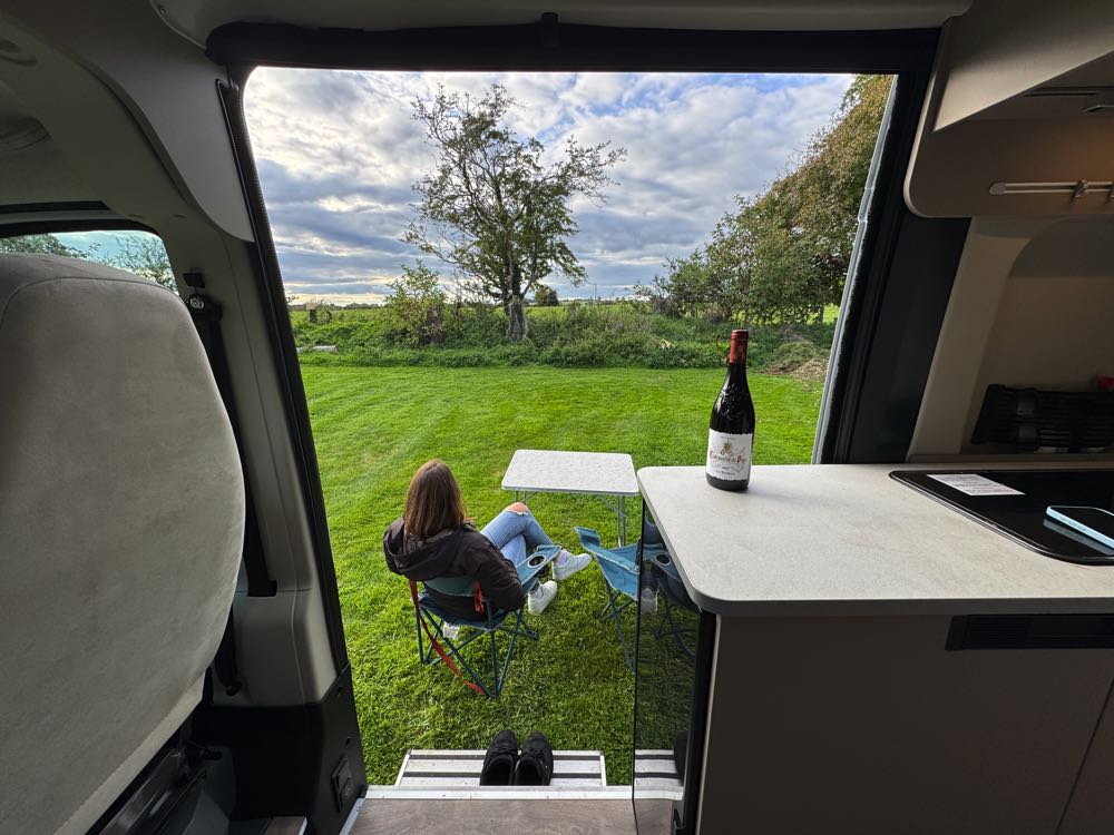 10 Day Campervan Trip in Ireland (Our Itinerary & Experience) inside campervan looking out